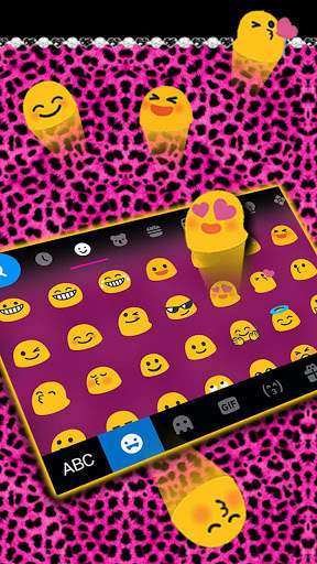 Glitter Pink Leopard Keyboard Theme screenshot 3