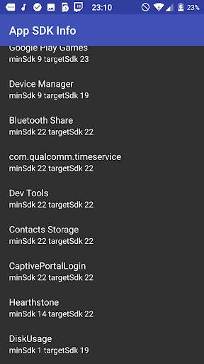 App SDK Info screenshot 2