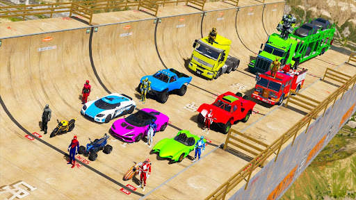 Superhero Car Stunt Racing 3D screenshot 3