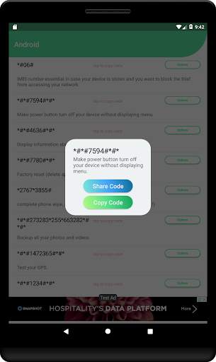Secret Codes For Android Devices screenshot 3