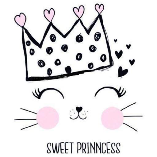 White Princess Kitty Cartoon Sweet Theme 1.1.3