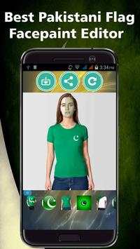 Pak Flag On Face, Independence Day Pak Flag Paint screenshot 4