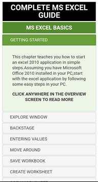 Learn MS Excel Complete Guide (OFFLINE) screenshot 1