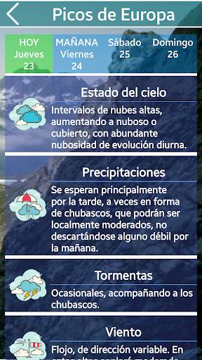 El Tiempo en la Montaña screenshot 4