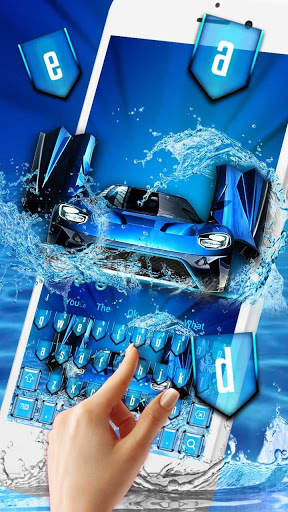 Blue Sports Racing Car Keyboard screenshot 2