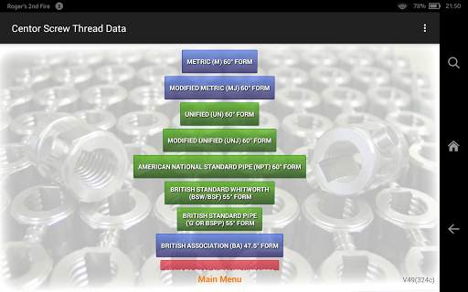 Centor Thread Check Calculator - Free Trial screenshot 9