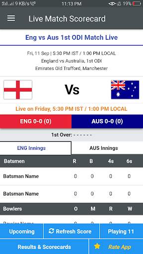 Today Match Live Score 2020 screenshot 1