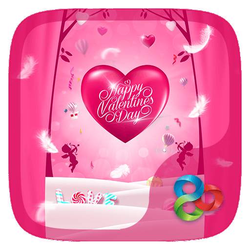Pink Love 3D Go Launcher Theme 1.00