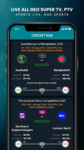 Live All Geo Super TV, PTV Sports Live, GHD Sports screenshot 2