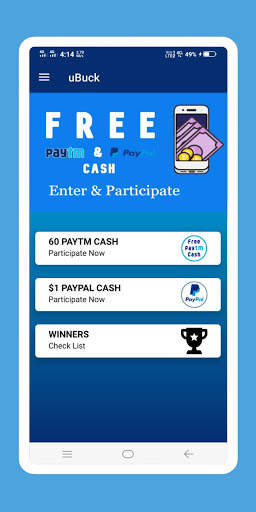 uBuck - Free Paytm & Paypal Cash screenshot 1