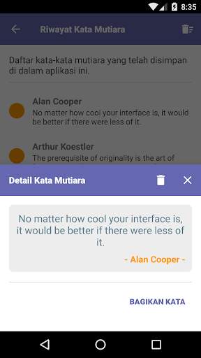 Kata Mutiara Tema Desain screenshot 5