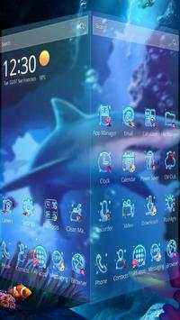 3D Blue Shark Parallax Theme screenshot 5