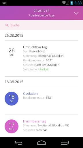 Ovu Menstruationstracker screenshot 5