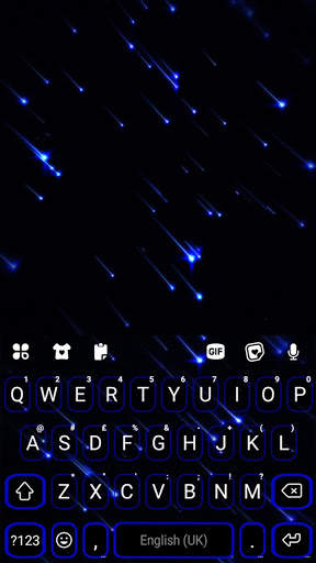 Blue Stars Live 키보드 백그라운드 screenshot 5