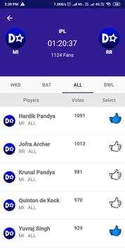 DreamStar - Dream11 Players Rating Chicken Dinner screenshot 4