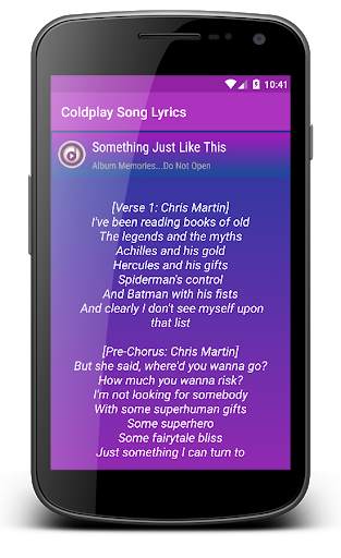 Coldplay Songs Lyrics (Offline) screenshot 3