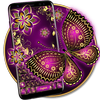 Purple Gold Butterfly Keyboard icon