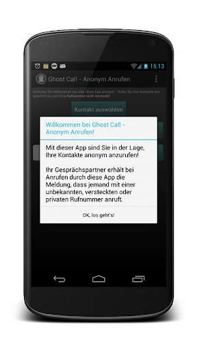 Ghost Call - Anonym Anrufen! screenshot 1