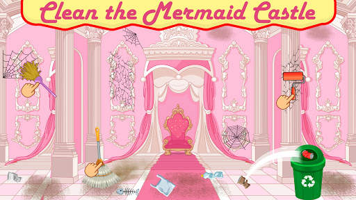 Mermaid Princess Castle: Royal House Cleaning screenshot 4