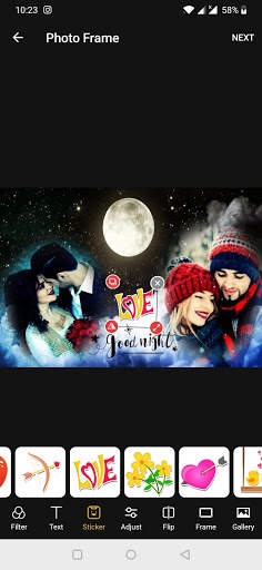 Night Dual Photo Frames screenshot 3