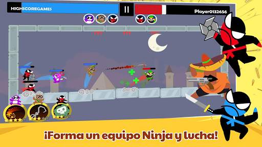 salta ninja batalla 2 jugador screenshot 3