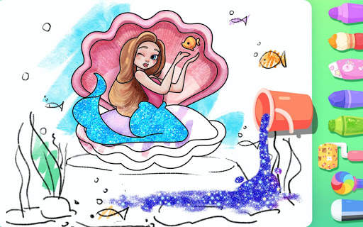 Animated Coloring for Kids - Unicorn and Princess screenshot 5