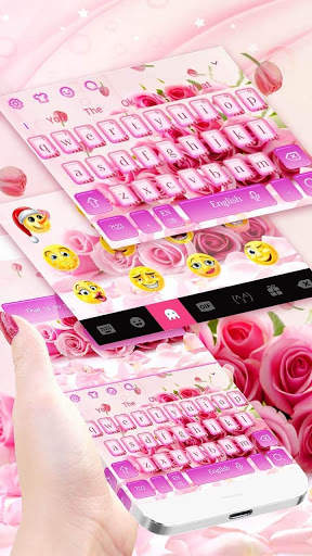 Purple Rose Keyboard Theme screenshot 3