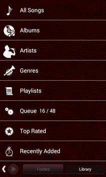 Poweramp Skin Red Dark Leather screenshot 5