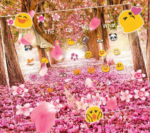 Cherry Blossom Keyboard Theme स्क्रीनशॉट 3