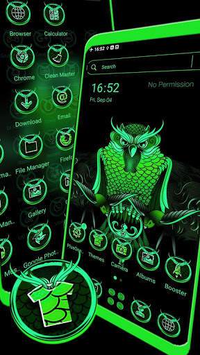 Angry Owl Green Theme स्क्रीनशॉट 3