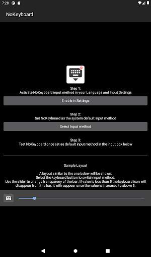 No Keyboard: Hideable keyboard screenshot 8