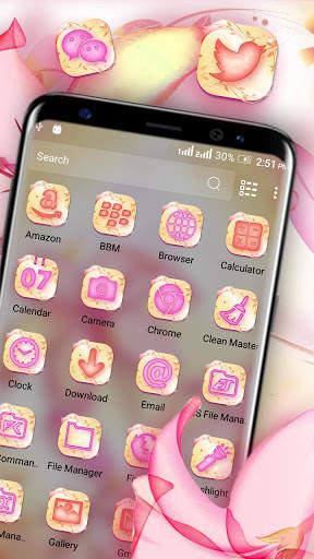 Lily Pink Launcher Theme screenshot 2