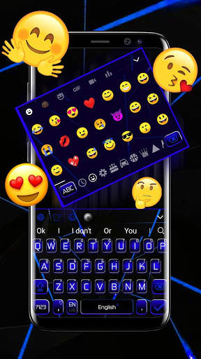 Black Blue Business Keyboard Theme स्क्रीनशॉट 2