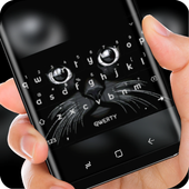 black cat keyboard icon