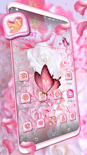 Rose Pink Launcher Theme screenshot 1