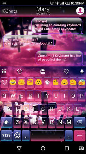 Cross Emoji Keyboard Theme screenshot 1