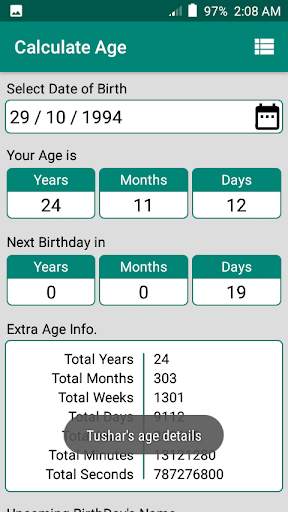 Age Calculator : Calculate Age 100% Correctly скриншот 7