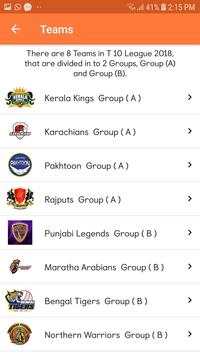 T10 Cricket League All Team Players screenshot 2