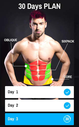 Packer - Six Pack Abs Home Workouts in 30 Days 2 تصوير الشاشة