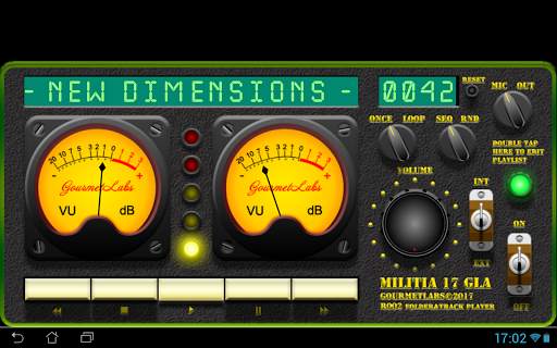 Militia 17 GLA folder player vintage VU-meter screenshot 11