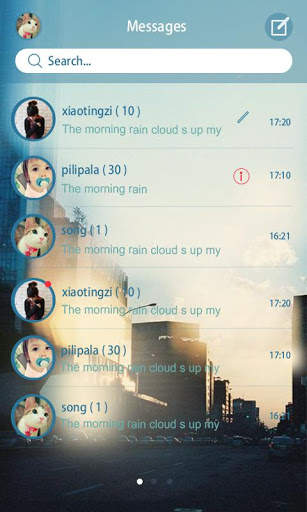 GO SMS STREET SUNSET THEME 3 تصوير الشاشة