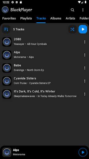 Black Music Player (no ads) screenshot 2