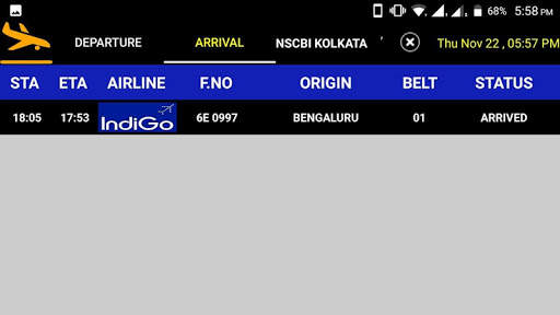 Kolkata FIDS скриншот 2