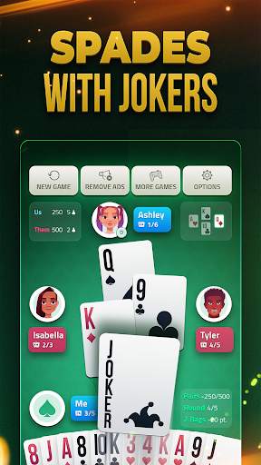 Spades Offline - Card Game screenshot 4