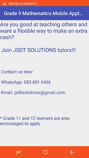Grade 9 Mathematics Mobile Application screenshot 5