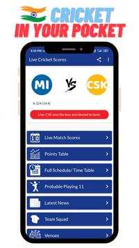 I-P-L 2020 : Live Scores, Points Table, Fantasy11 screenshot 1