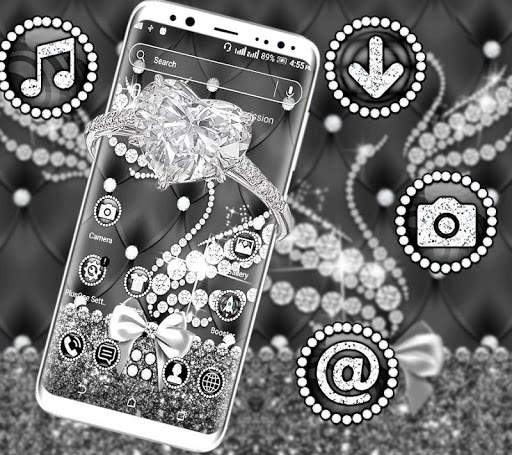 Diamond Swan Launcher Theme screenshot 3