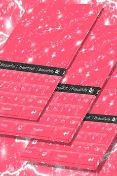 Pink Sparkle Keyboard Theme screenshot 1