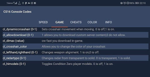 CS 1.6 Console Codes screenshot 2