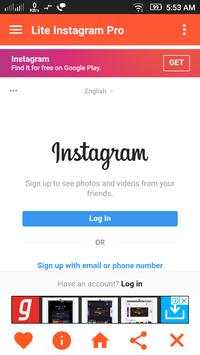 Lite Instagram Pro screenshot 1